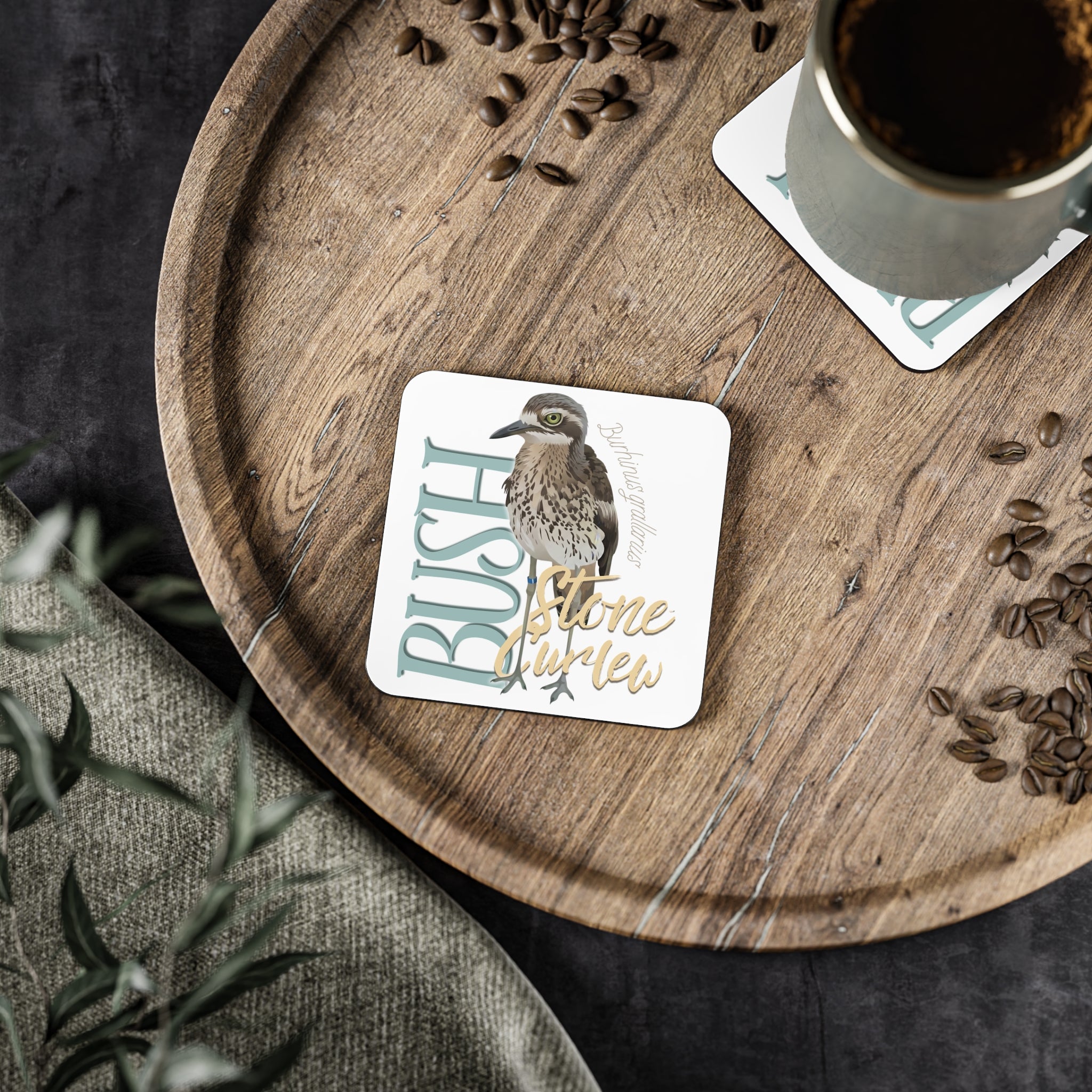 Bush Stone-curlew  Cork-Back Coaster