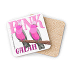 Pink Galah Cork-Back Coaster