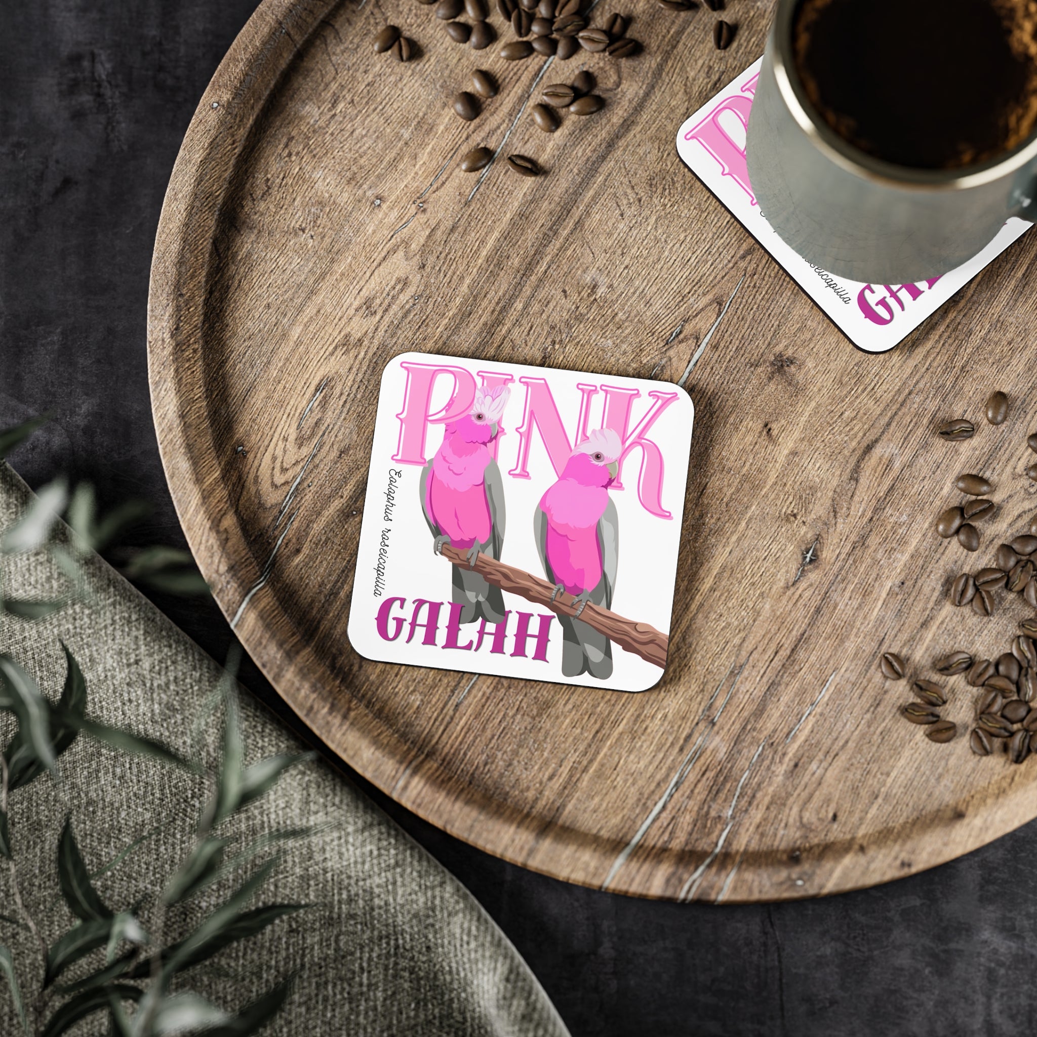 Pink Galah Coaster