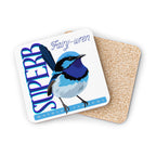 Superb Fairy-wren Cork-Backed Coaster