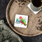 King Parrot Cork-Back Coaster